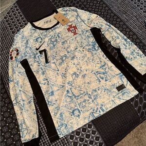 Cristiano ronaldo long sleeve nike euro 2024 soccer jersey cr7 portugal